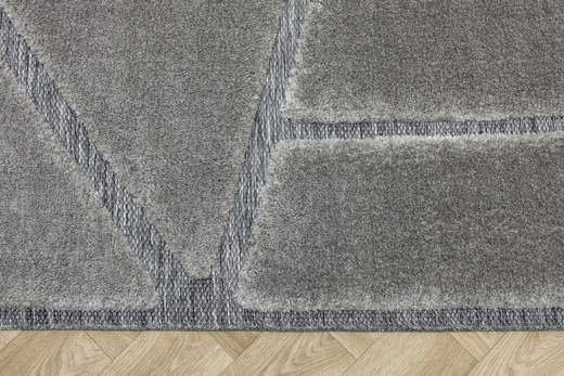 Dywan Shaggy Lula Soft IM89A L.Grey/L.Grey Szary Geometryczny Trójkąty