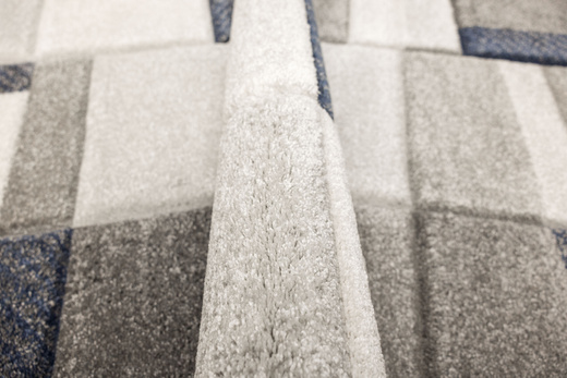 Dywan Kandy N411A l.grey/navy Szary Granatowy Geometria Fryz