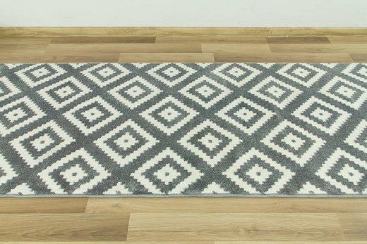 Chodnik Rainbow szare romby 11212/190 szerokość 70 cm