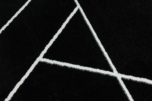 Dywan Lima C877B black/white Czarny Krem Trójkąty