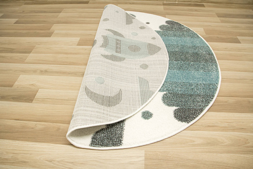 Okrągły Dywan Lima G756A cream/blue Rakieta Turkus Krem