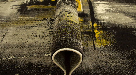 Dywan Victoria 7657A grey/antracyt Abstrakcyjny Przecierany Antracyt Żółty