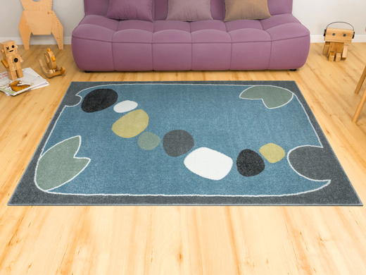 Dywan Dziecięcy Lima M043A l.blue/l.grey Niebieski Szary Jeziorko