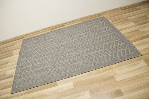 Dywan Dwustronny Sznurkowy Brussels 205855/10010 Silver Szary Krem Cegiełki Jodełka Outdoor