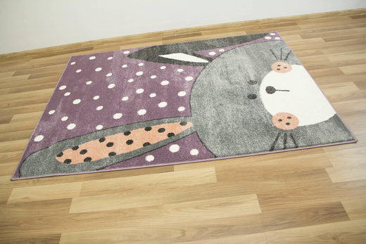Dywan Dziecięcy Lima 1316C lila/l.grey Fiolet Szary Króliczek
