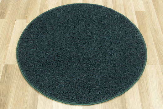Okrągły Dywan Koło Phuket 40 Butelkowa Zieleń Shaggy