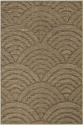 Dywan Sznurkowy Ella ST022A brown/brown Beż Brąz Wachlarze Outdoor