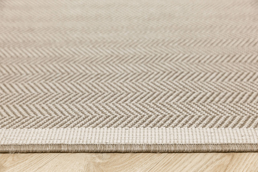 Dwustronny Sznurkowy Chodnik Brussels 205681/10610 Linen Krem Beż Jodełka szerokość 120 cm