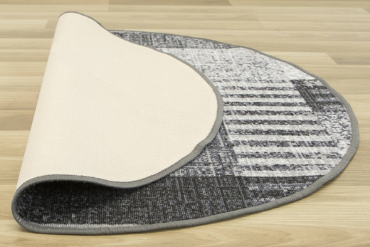 Antypoślizgowy Okrągły Dywan Essenza Szary