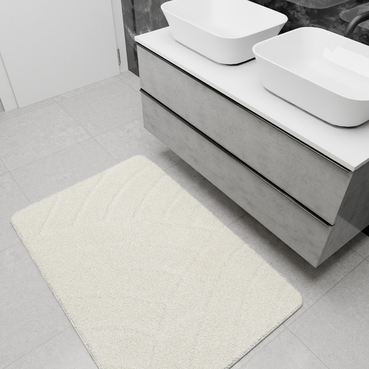 Dywanik Łazienkowy Antypoślizgowy Sash Krem Pasy