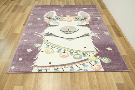 Dywan Dziecięcy Lima C882B lila/cream Fiolet Krem Lama
