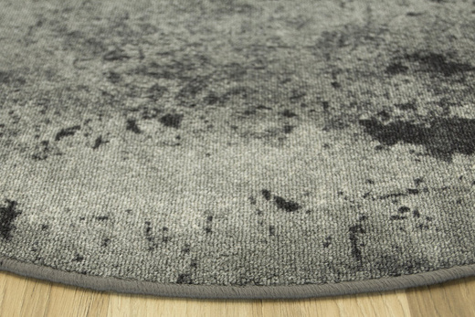 Okrągły Dywan Marl 19 Szary Beton Marmur