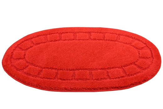 Dywanik Łazienkowy Antypoślizgowy Ocean Red Czerwony Owalny