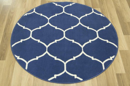 Okrągły Dywan Luna 502682/94955 Niebieski Jeansowy Granat