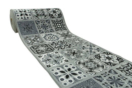 Antypoślizgowy Chodnik Patchwork Szary szerokość 80 cm