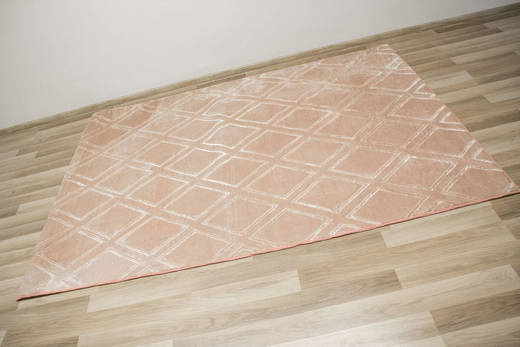 Dywan Palace 504377 Róż Pudrowy Pluszowy Romby