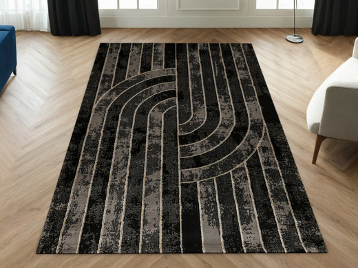 Dywan Kashmir KR158S BlackK/Gold Czarny Złoty Geometria