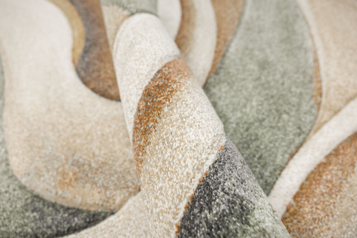 Dywan Agent 40436/610 Multi Krem Miedź Oliwka Fale