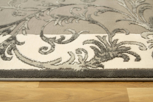 Dywan Galya K4084G grey/grey Szary Krem Srebrny Liście