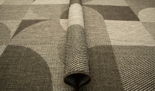 Dywan Dwustronny Sznurkowy Brussels 205498/11010 night silver Szary Grafit Geo Outdoor