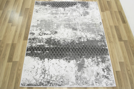 Dywan Felix 9319A l.grey/white Srebrzysty Szary Krem Romby Przecierany Beton