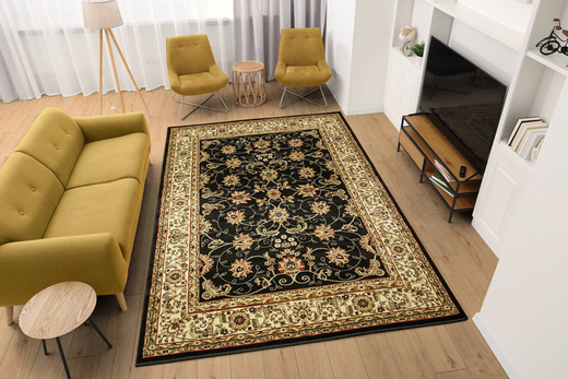Dywan Super Rose 2338A black/cream Ornament Czarny Beż Krem