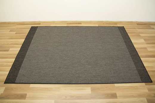 Dywan Dwustronny Sznurkowy Brussels 205664/11010 night silver Grafit Szary Pasy Outdoor