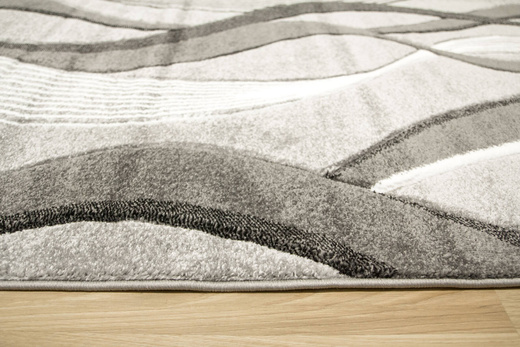Dywan Amelia B178B grey/d.grey Szary Czarny Wstęgi Fale