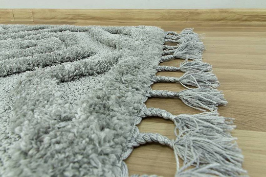 Dywan Berber 6846 l.grey 3D z frędzlami