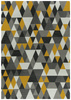 Dywan Luna 503834/89915 grey musztardowe trójkąty