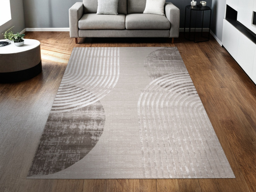 Dywan Nantes Nantes NT209A Beige/Brown Szarobeżowy Półkola