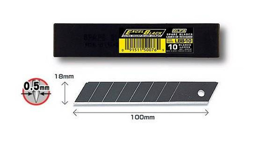 Czarne ostrza segmentowe olfa LBB-10