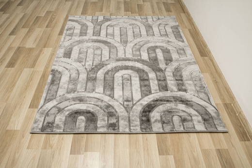 Dywan Felix 9303A grey Lśniący Marmur Szary SrebrnyPółkola