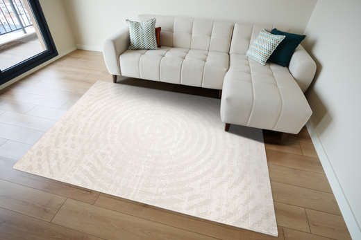 Dywan Sznurkowy Haga 04787A vizon/cream Beż Krem Okręgi Outdoor