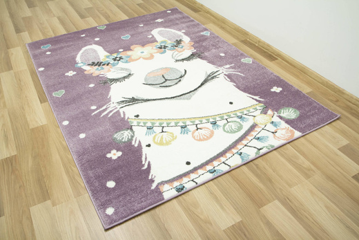 Dywan Dziecięcy Lima C882B lila/cream Fiolet Krem Lama