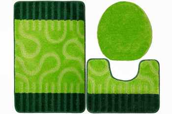 Komplet 3-częściowy Łazienkowy Ronda Green Zielony