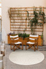 Okrągły Dywan Sznurkowy Haga 03606E cream/l.grey Krem Szary Geometria Outdoor