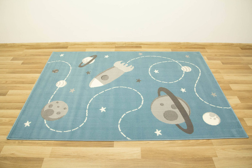 Dywan Kids 534547/95822 sky/blue Jasny Niebieski Kosmos