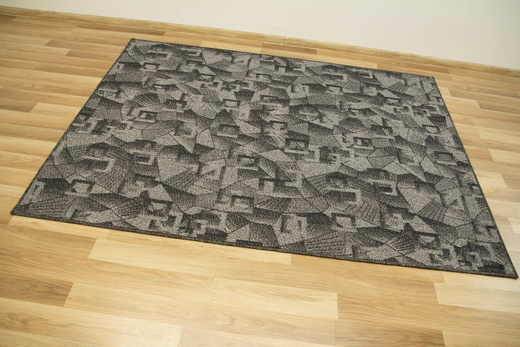 Wykładzina Flamingo 74 Dark Grey Ciemny Szary Czarny szerokość 4 m