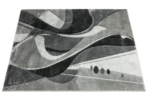Dywan Kandy N402A m.grey/antraci Fale Abstrakcja Szary Grafit Fryz