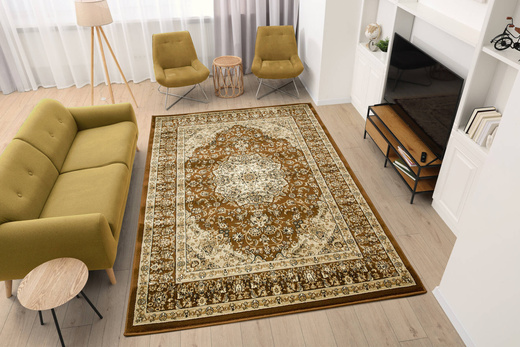 Dywan Super Rose 3619A brown/brown Ornament Brąz Beż Krem