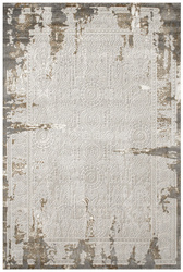 Dywan Adana J0028 Gray Szary Krem Ornament z Ramką