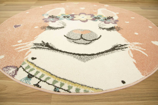 Okrągły Dywan Lima C882A rose/cream Róż Krem Lama