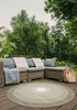 Okrągły Dwustronny Dywan Sznurkowy Brussels 2205195/10610 Linen Beż Krem Koła Outdoor