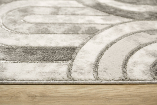 Dywan Felix 9303A grey Lśniący Marmur Szary SrebrnyPółkola